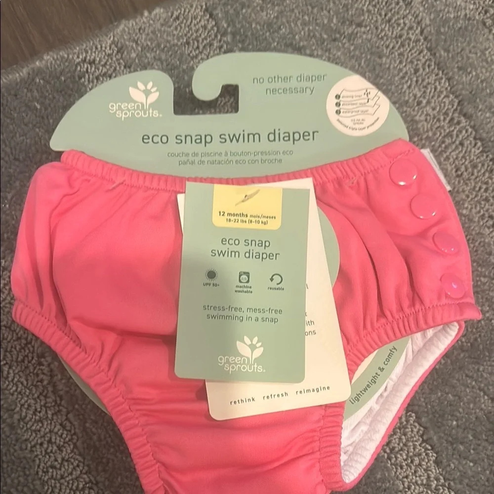 i play. by green sprouts Swim Diaper Set - Pink and Floral